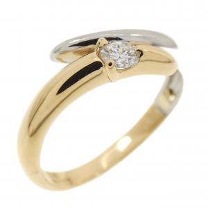 K18YG/PT900 ダイヤモンド リング 0.10CT