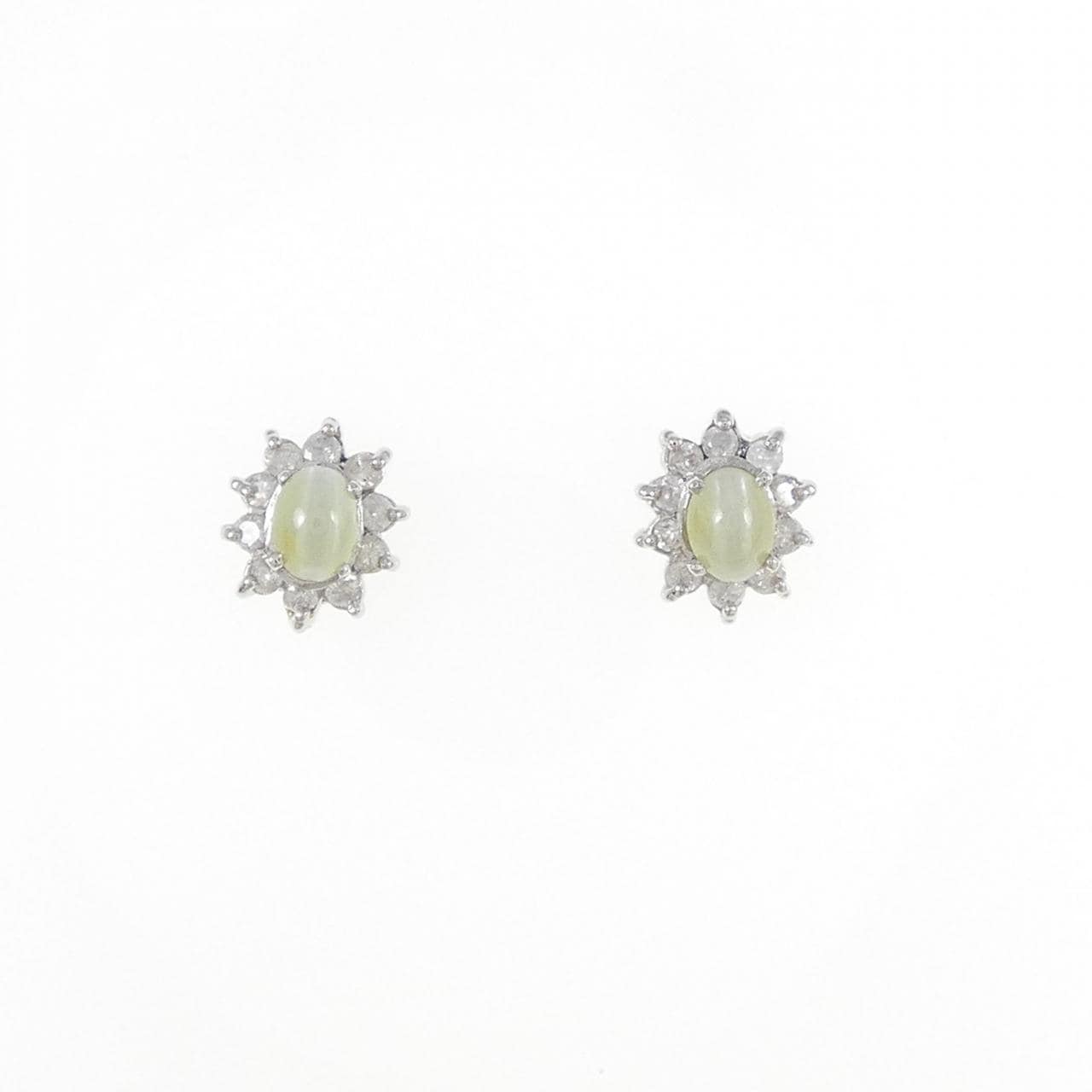 PT クリソベリルキャッツアイ ピアス 0.72CT