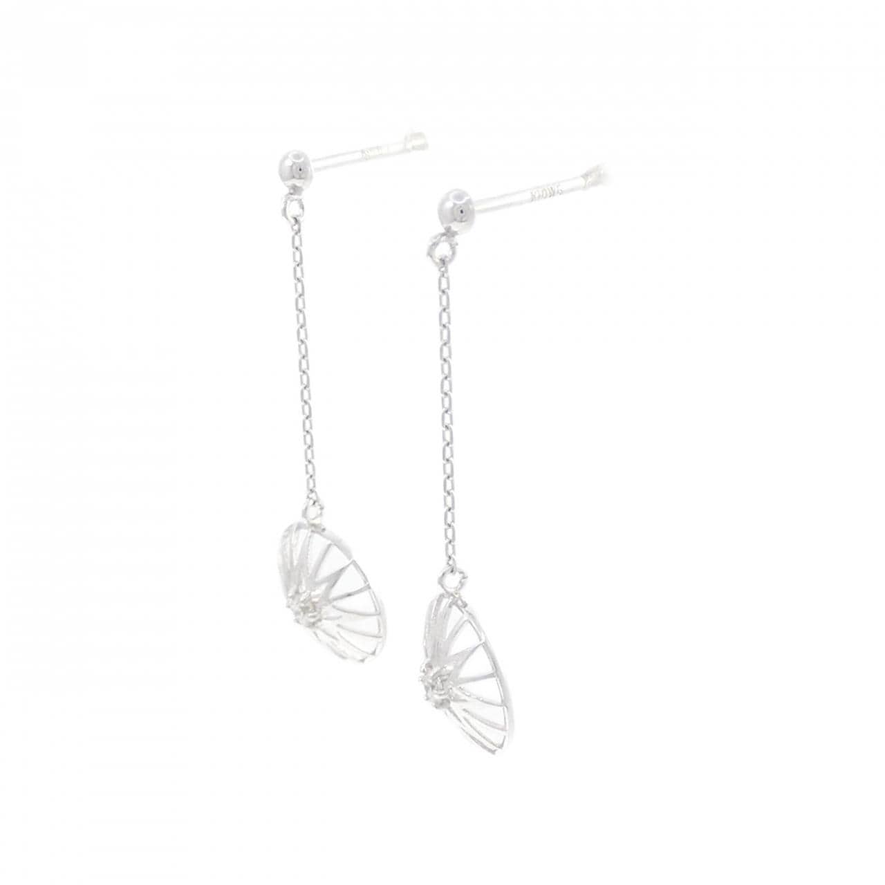 [BRAND NEW] K10WG Diamond earrings 0.04CT