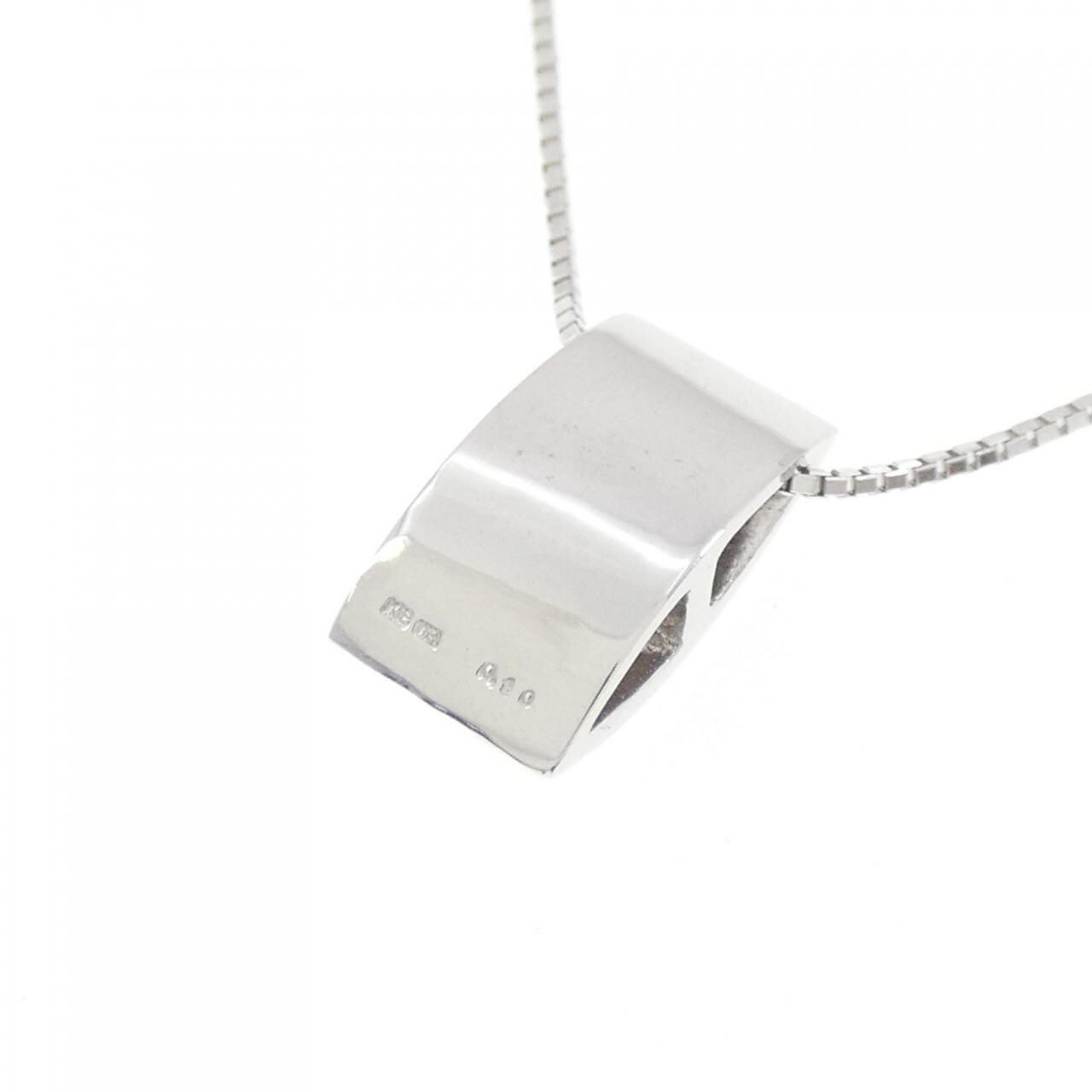 K18WG ダイヤモンド ネックレス 0.10CT