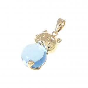 K18YG ブルートパーズ ペンダント