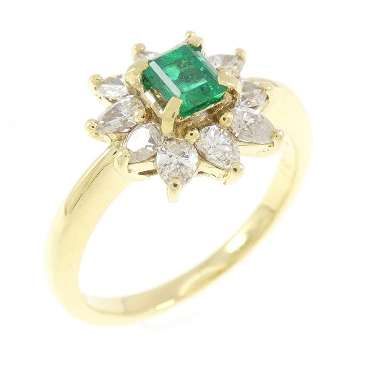 K18YG エメラルド リング 0.31CT