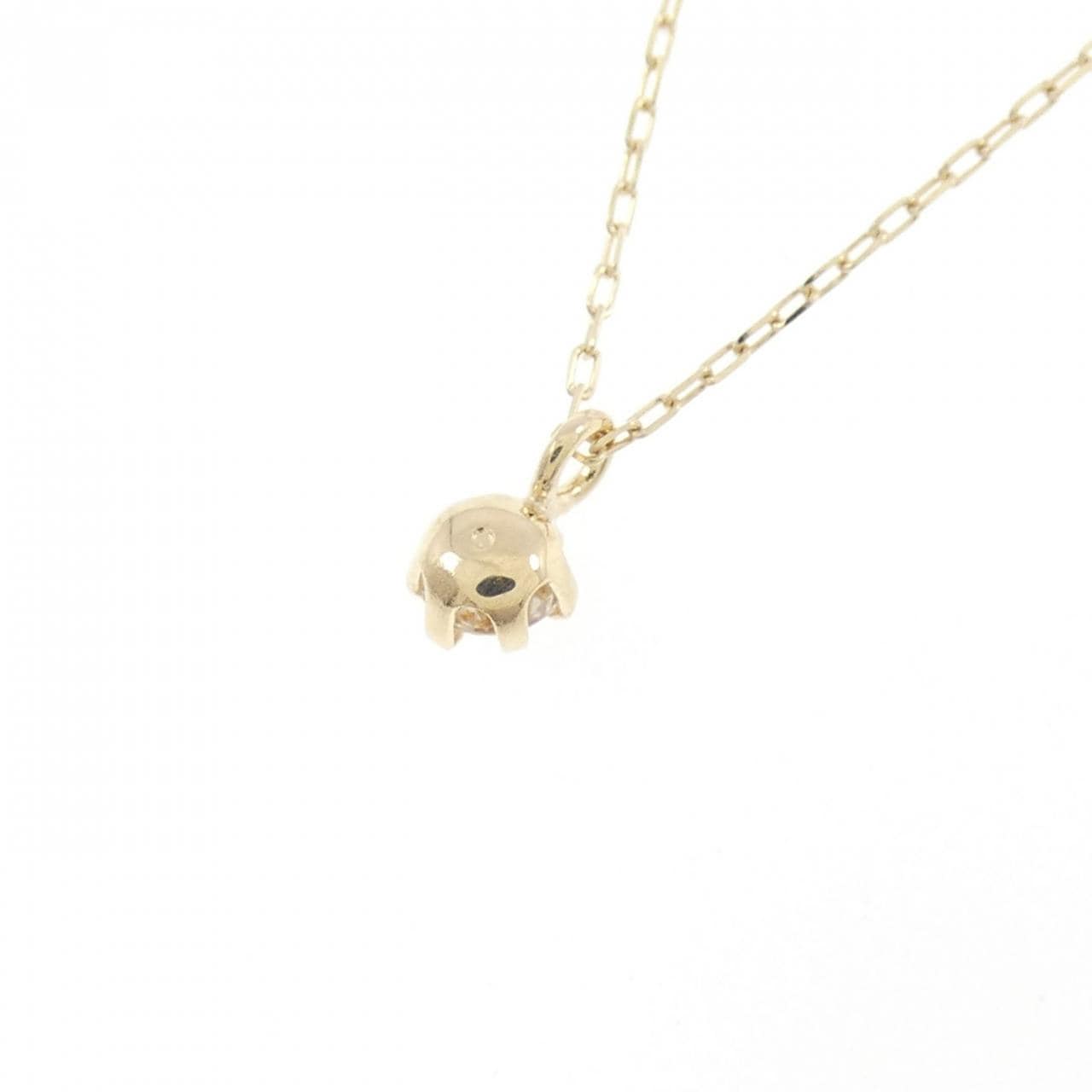 K10YG ソリティア ダイヤモンド ネックレス 0.09CT