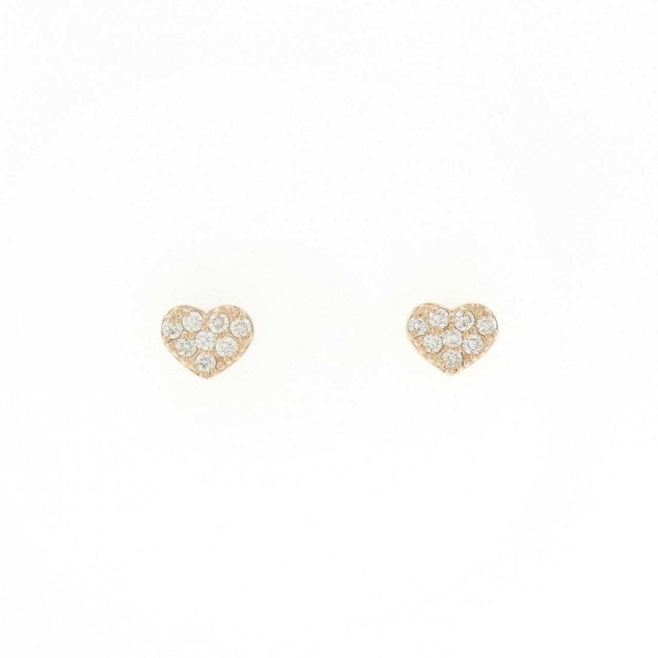 ポンテヴェキオ ハート ダイヤモンド ピアス 0.12CT