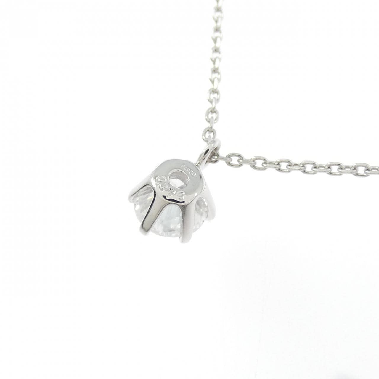 PT900/PT850 ソリティア ダイヤモンド ネックレス 0.376CT