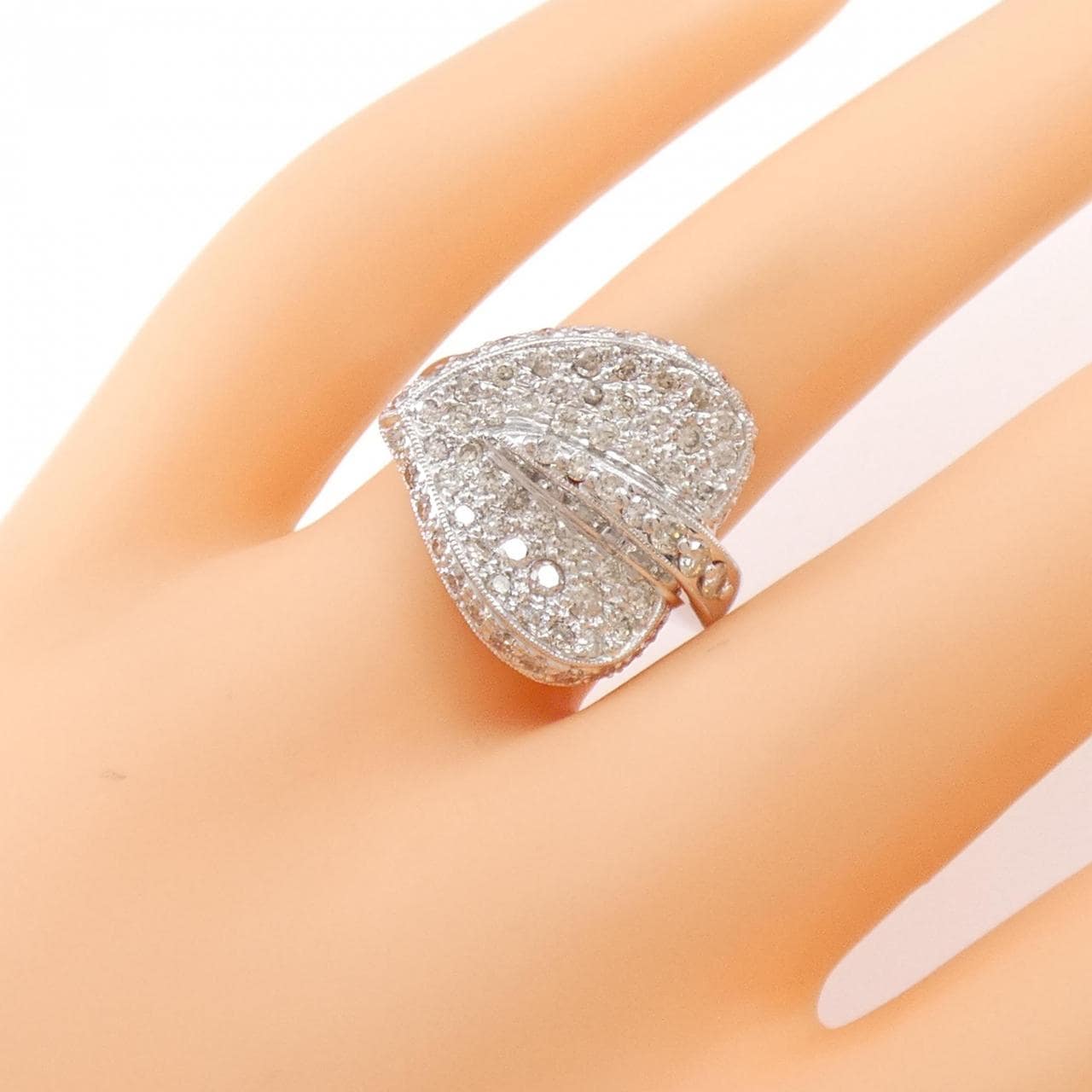 K18WG Heart Diamond Ring 1.20CT