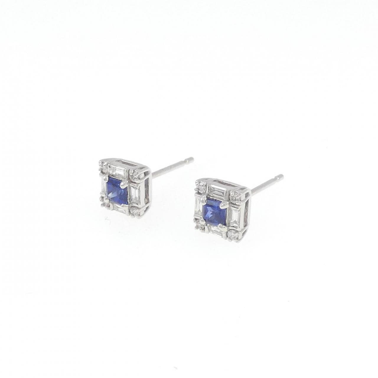 【新品】PT サファイヤ ピアス 0.29CT