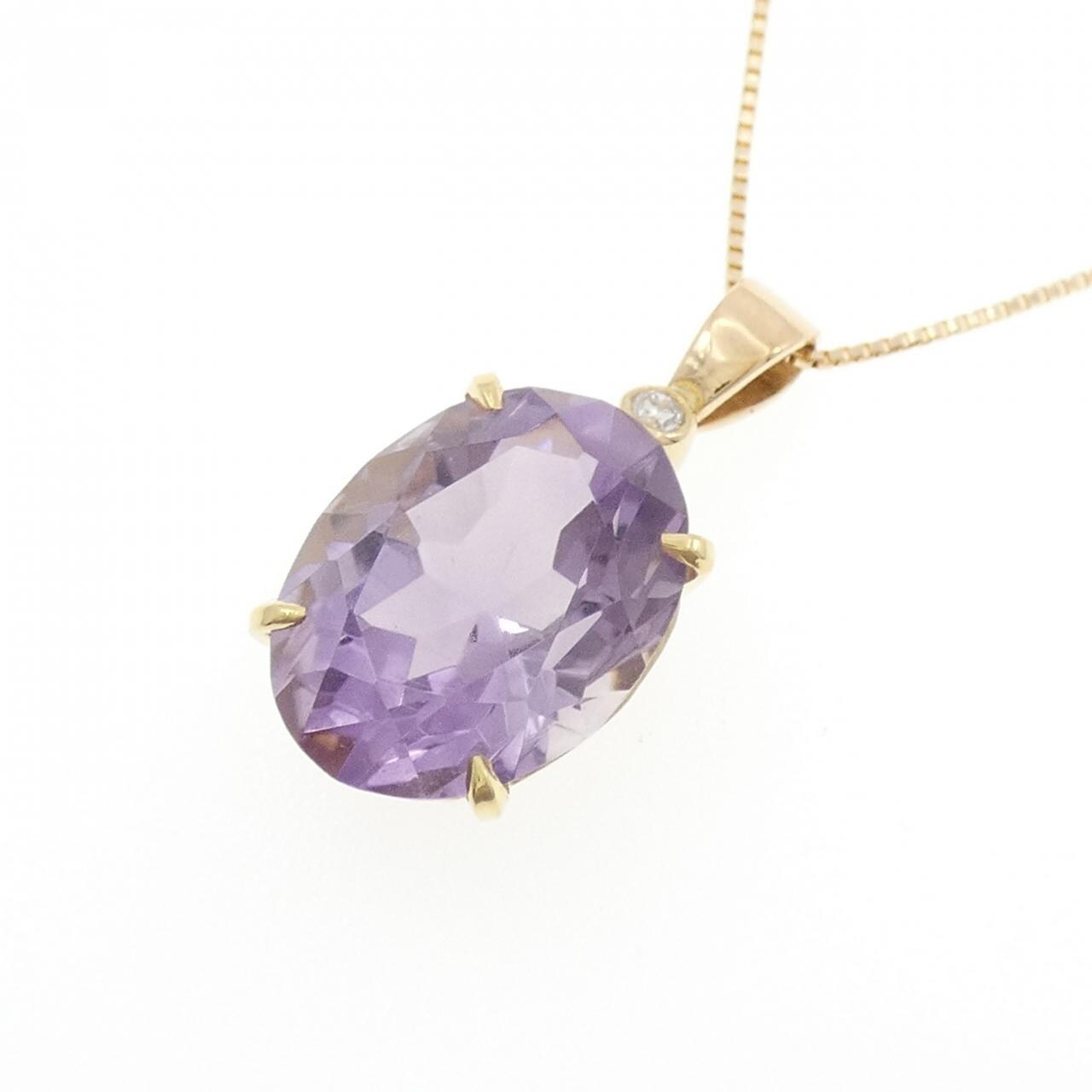 K18YG アメジスト ネックレス 9.12CT