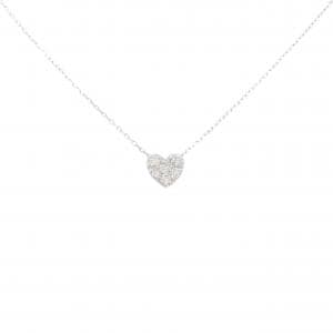 【新品】K10WG ハート ダイヤモンド ネックレス 0.10CT