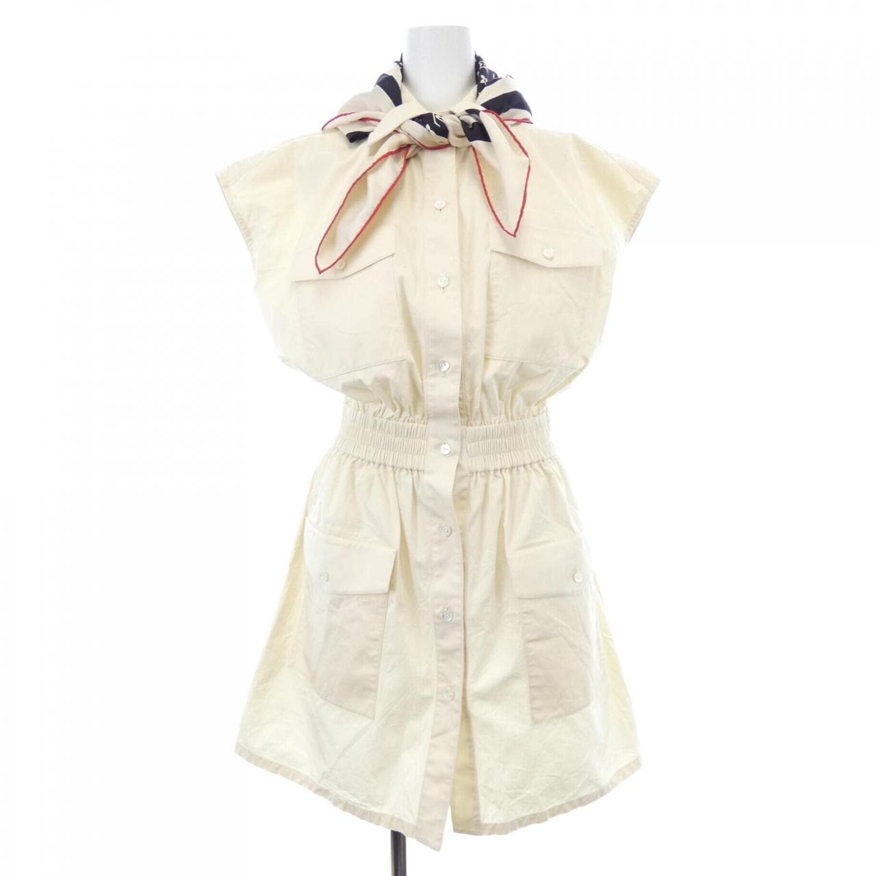 ルイヴィトン LOUIS VUITTON モノグラムスカーフサファリシャツドレス FNRO25O18 ワンピース