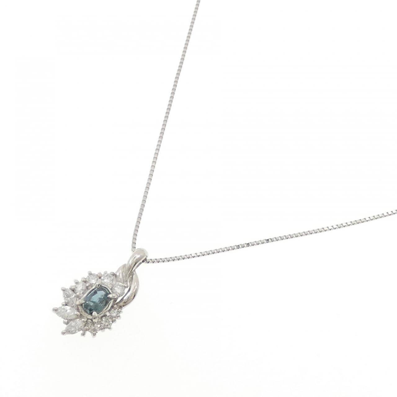 PT900/PT850 アレキサンドライト ネックレス 0.22CT