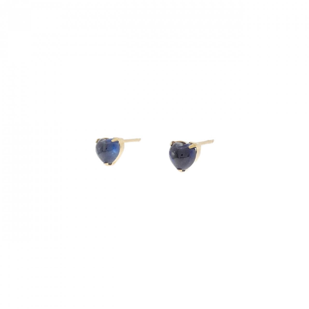 【新品】K18YG ハート サファイヤ ピアス 1.10CT