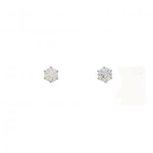 PT900 ダイヤモンド ピアス 0.235CT 0.236CT D SI1 EX-VG