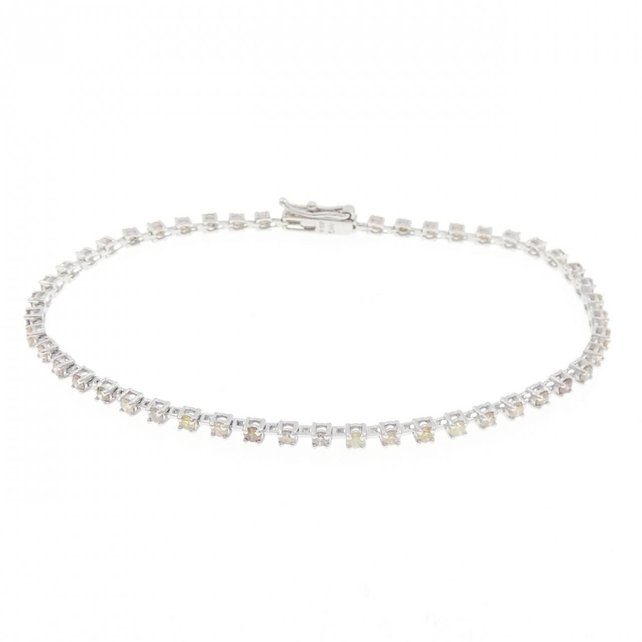 K18WG ダイヤモンド ブレスレット 1.00CT