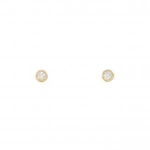 【新品】K18YG ソリティア ダイヤモンド ピアス 0.06CT