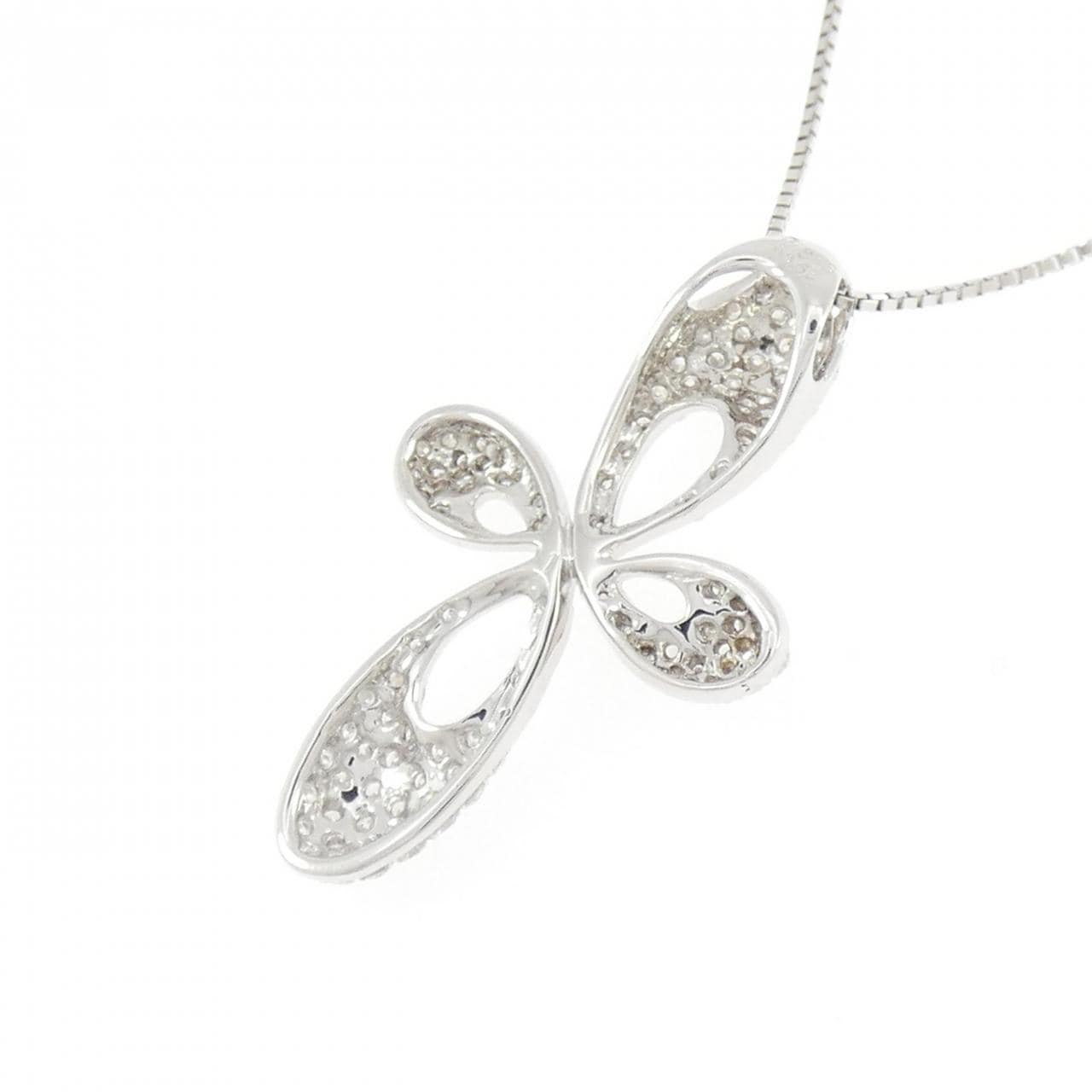 K18WG ダイヤモンド ネックレス 0.63CT