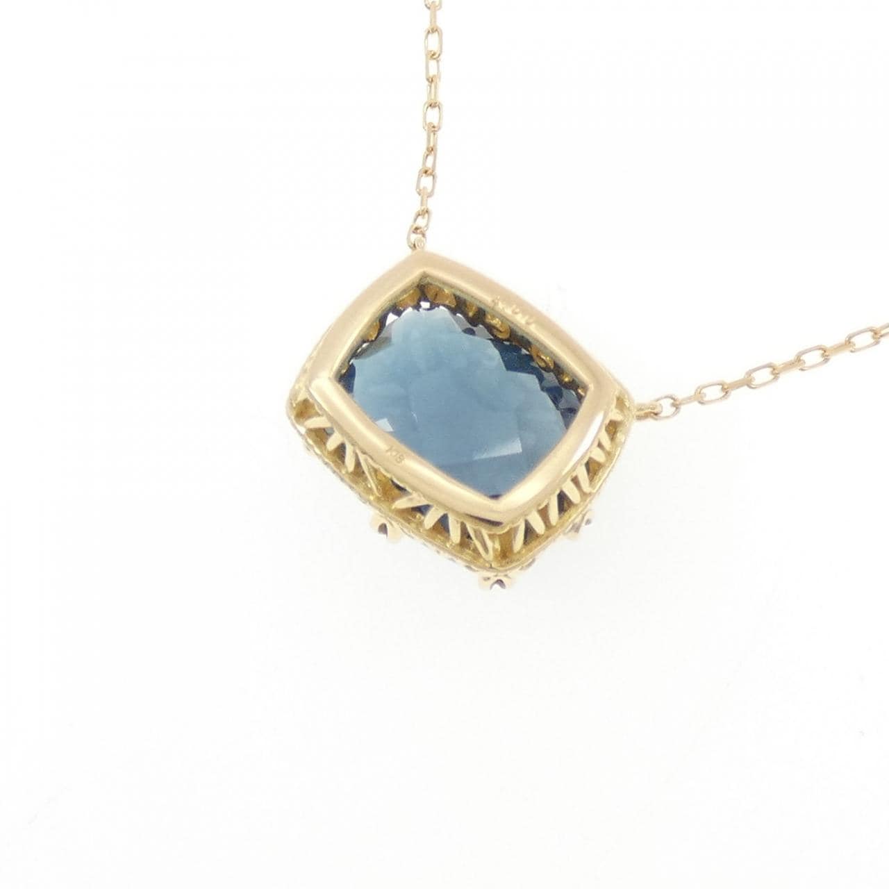 K18YG ブルートパーズ ネックレス 4.00CT