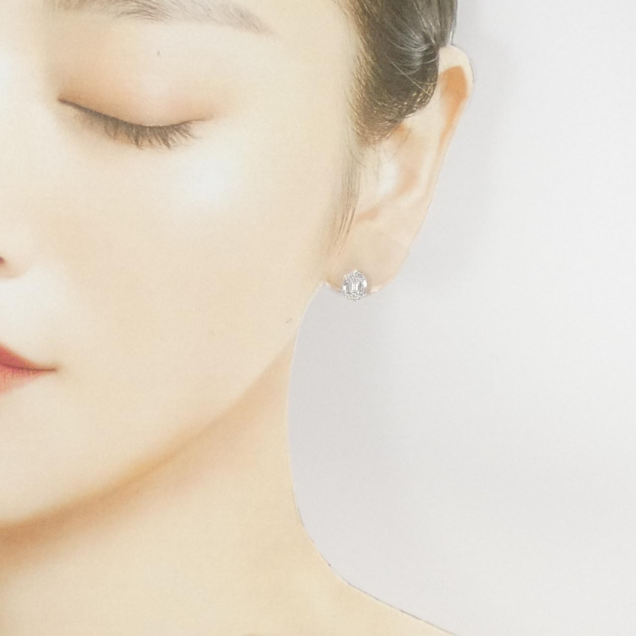 K18WG ダイヤモンド ピアス 0.42CT