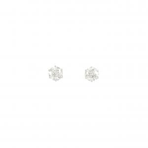 PT900 ソリティア ダイヤモンド ピアス 0.28CT