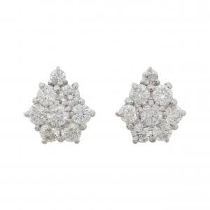 K14WG ダイヤモンド ピアス 2.00CT