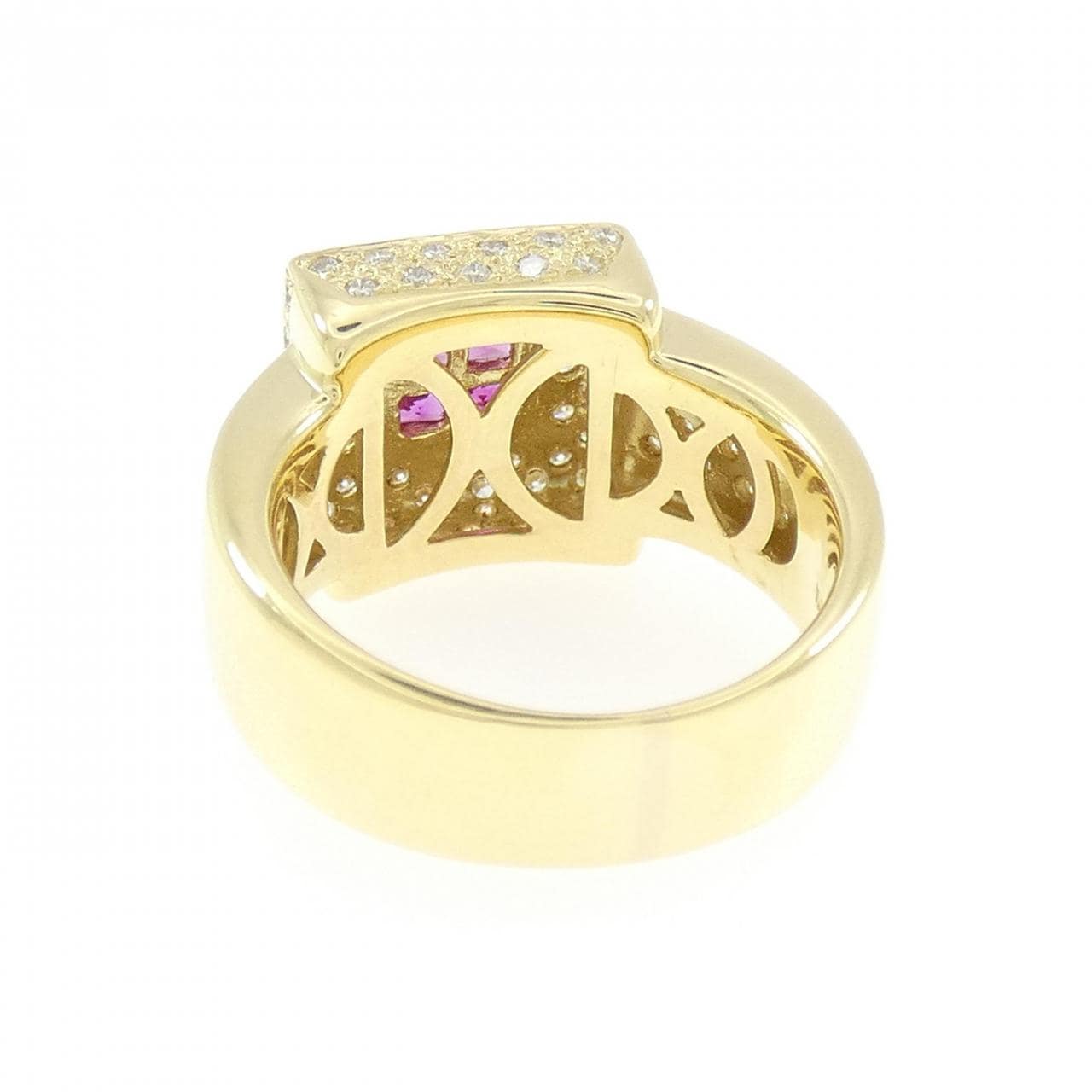 K18YG ルビー リング 0.31CT