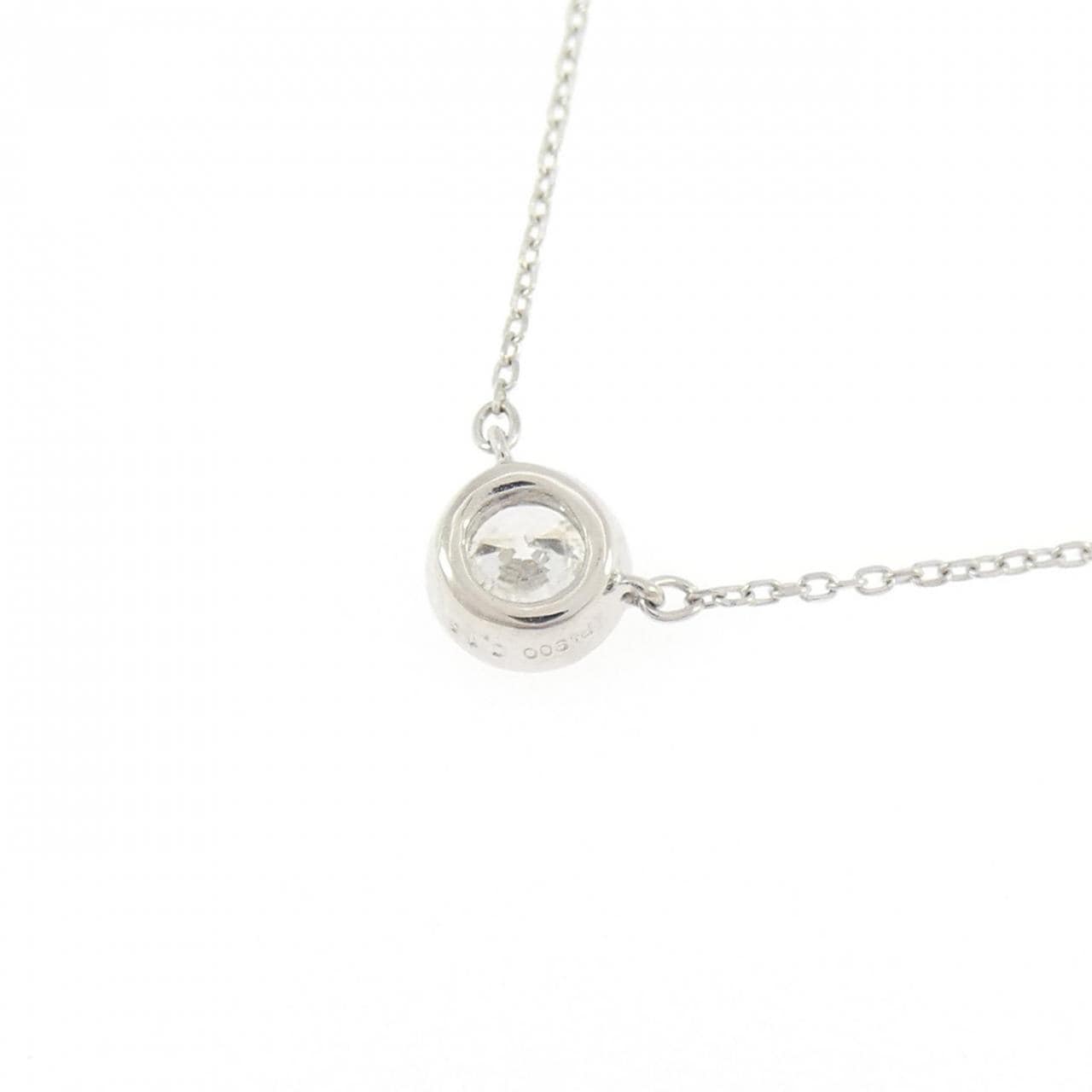 PT900/PT850 ソリティア ダイヤモンド ネックレス 0.16CT