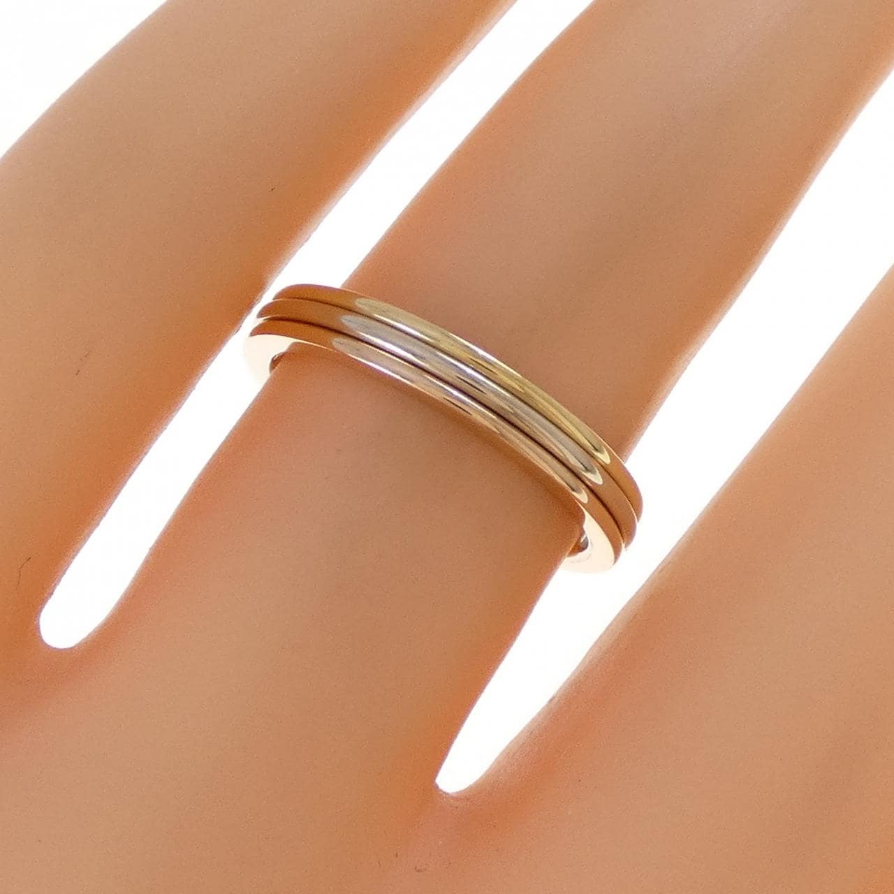 カルティエ スリーゴールドウェディング リング