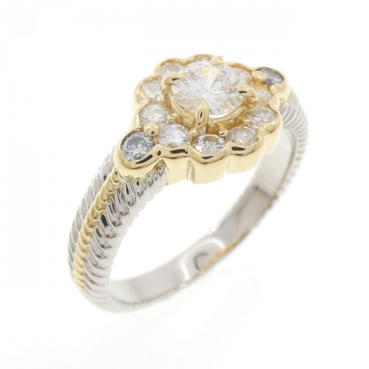 PT900/K18YG ダイヤモンド リング 0.71CT