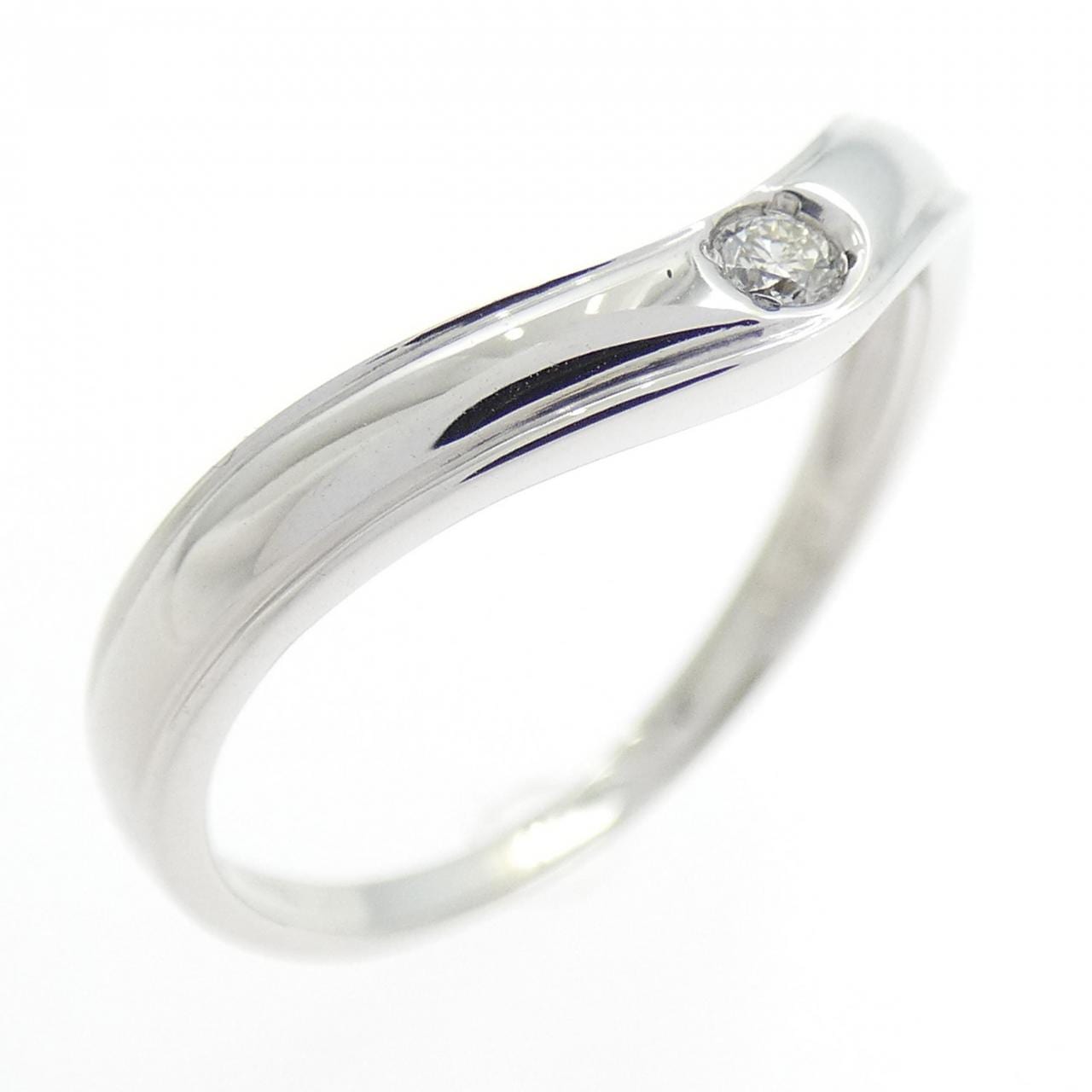 K18WG solitaire Diamond ring 0.03CT