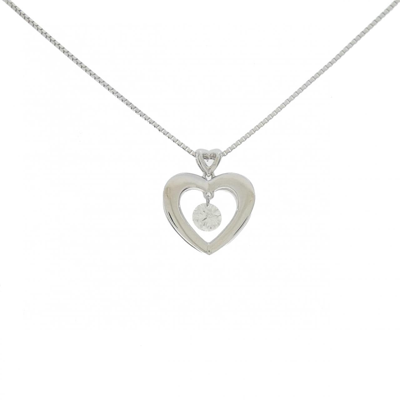 K18WG Heart Diamond Necklace 0.22CT