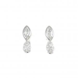 K18WG ダイヤモンド ピアス 0.26CT