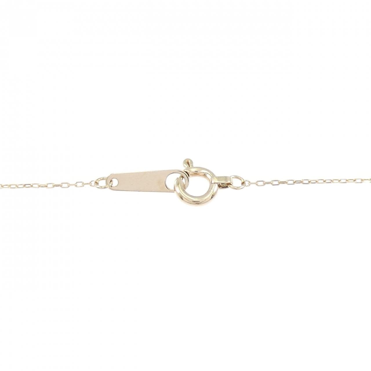 K10YG フラワー ダイヤモンド ネックレス 0.01CT