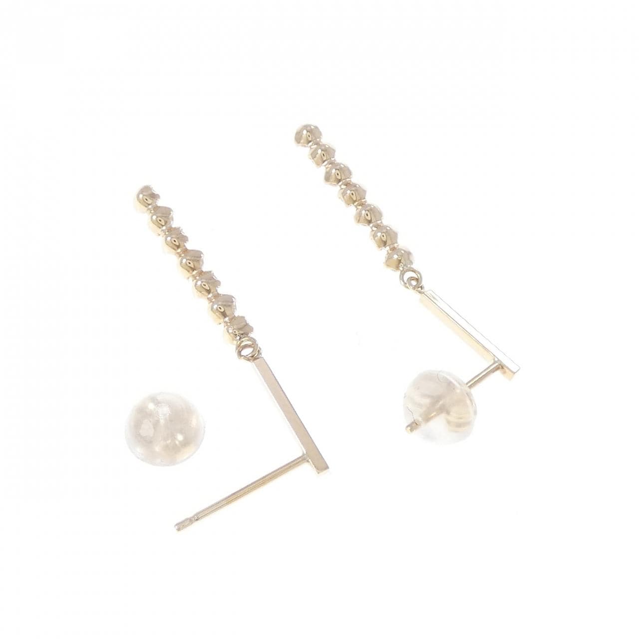 K10YG キュービック ピアス