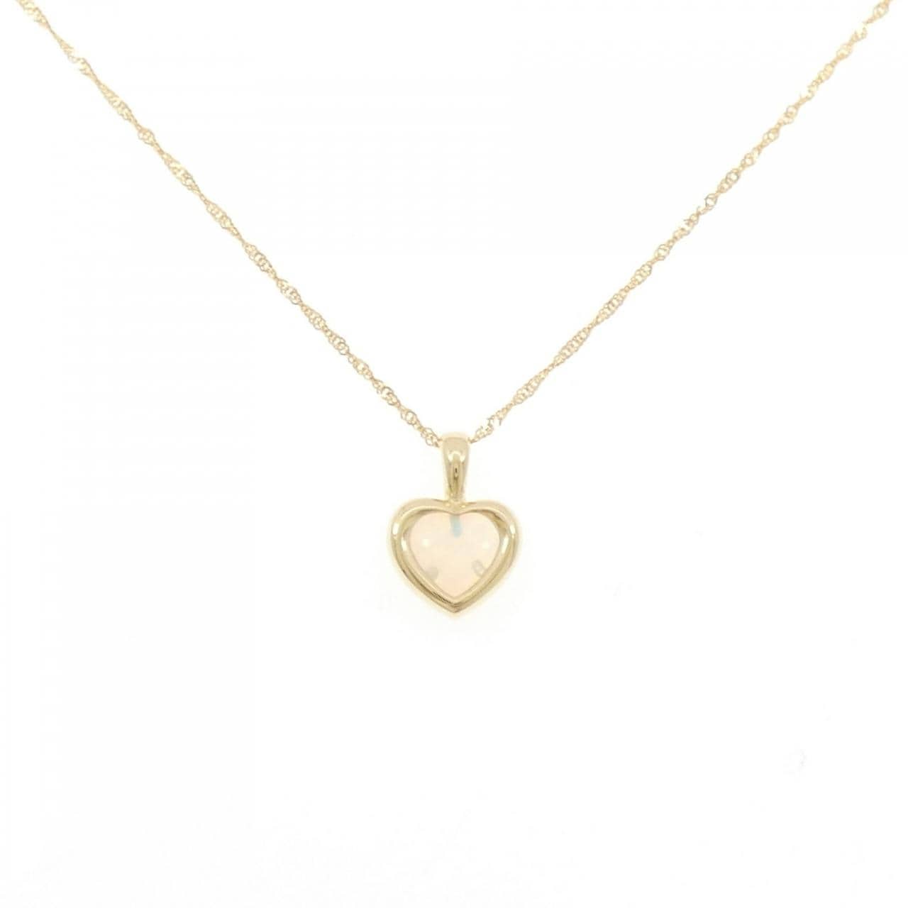 K18YG ハート オパール ネックレス