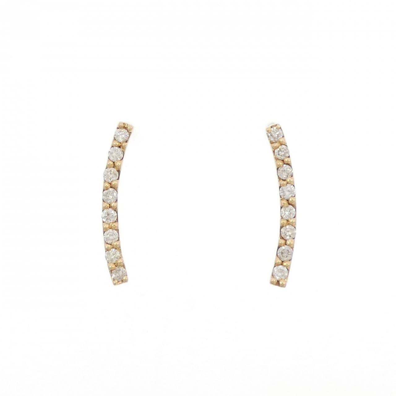 【新品】K18YG ダイヤモンド ピアス 0.20CT