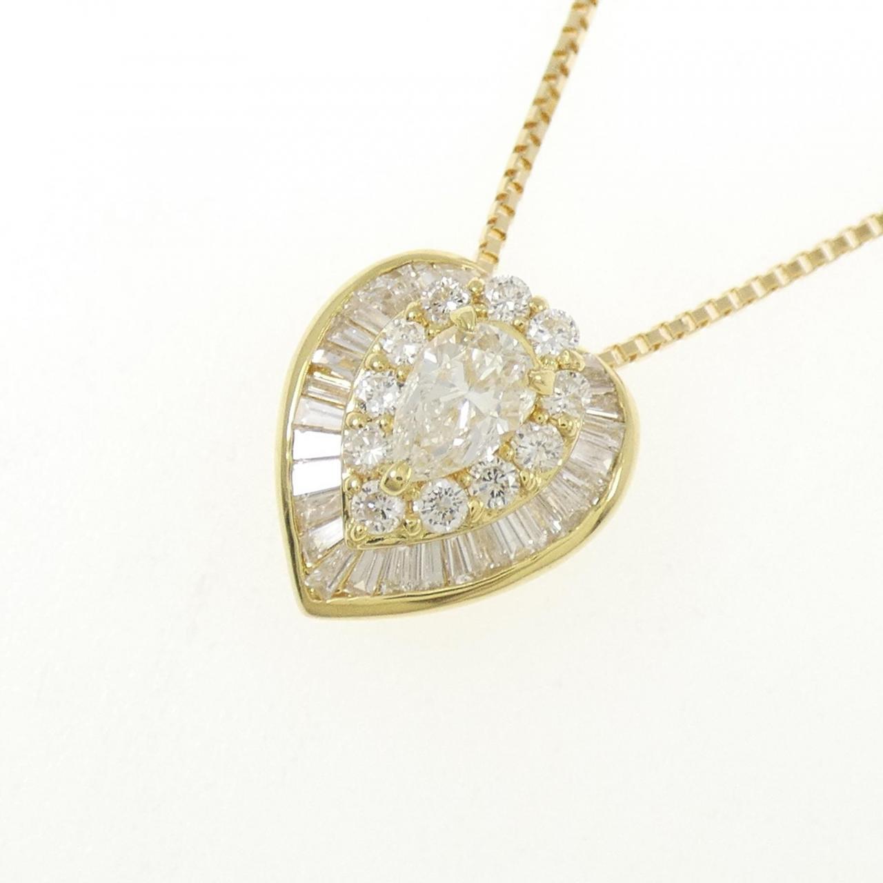 K18YG ハート ダイヤモンド ネックレス 0.385CT