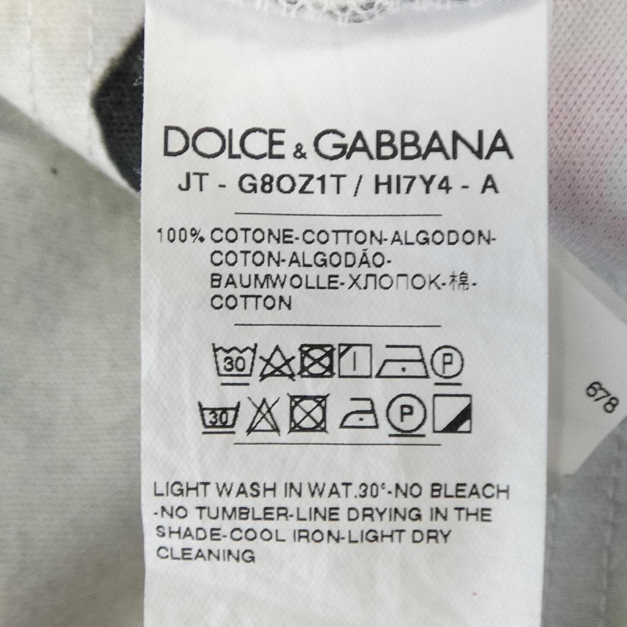 ドルチェアンドガッバーナ DOLCE&GABBANA G8OZ1T Tシャツ