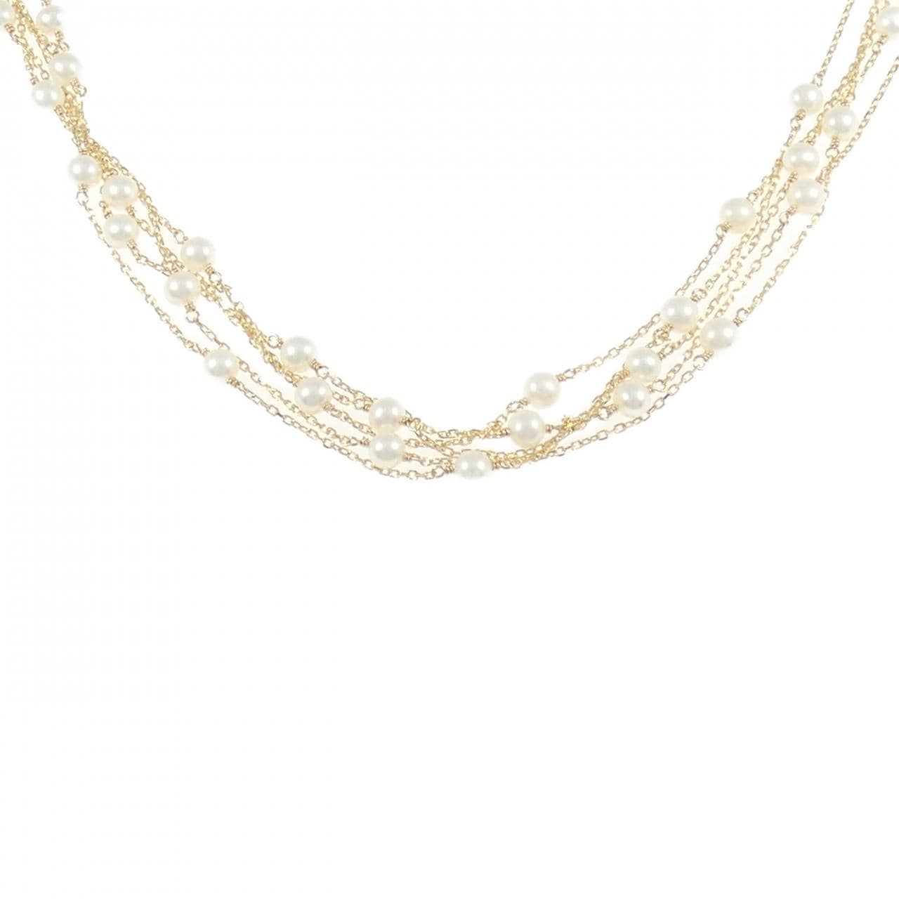 K18YG 淡水パール ネックレス