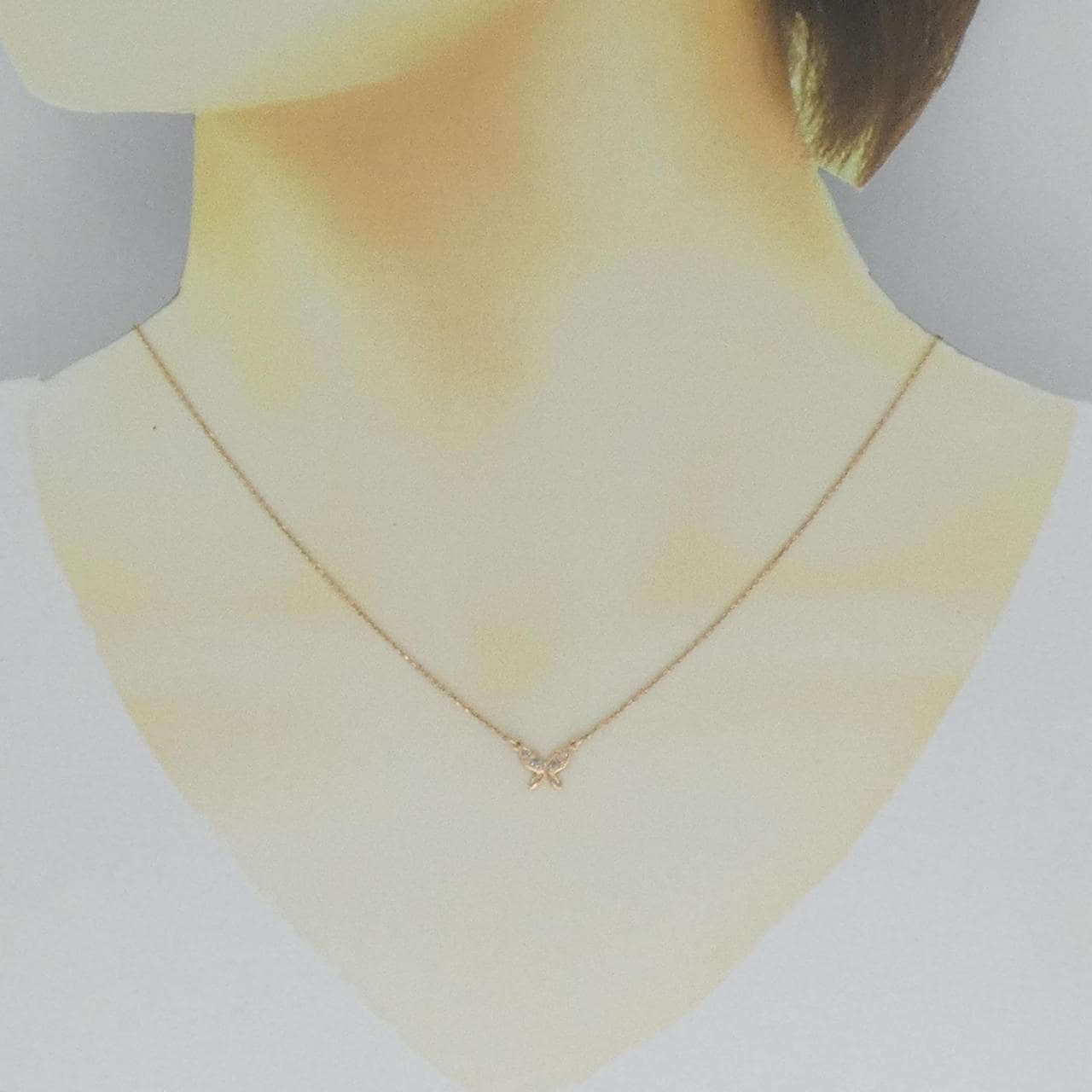 Agete蝴蝶鑽石項鍊 0.05CT