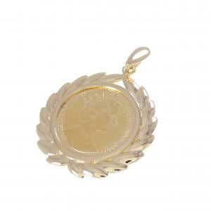 K18YG(枠) コイン ペンダント