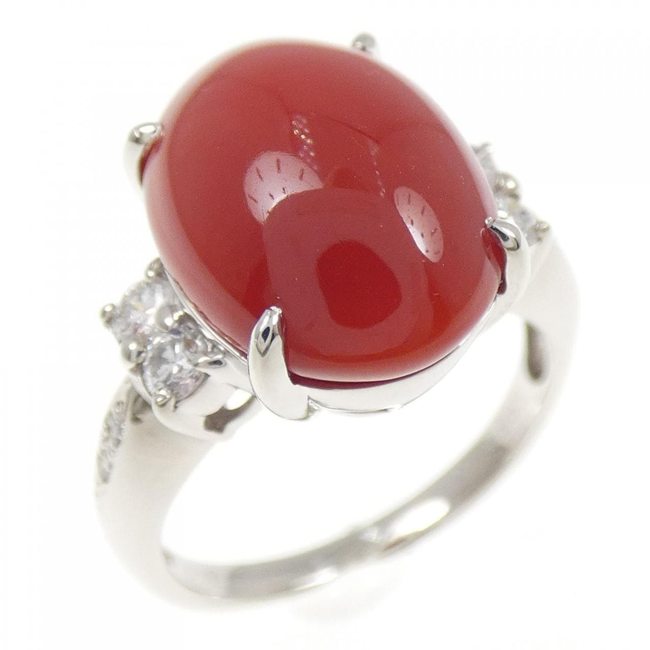 PT900 サンゴ リング 5.96CT