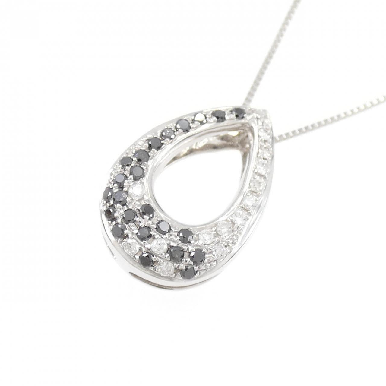 K18WG ダイヤモンド ネックレス 0.23CT