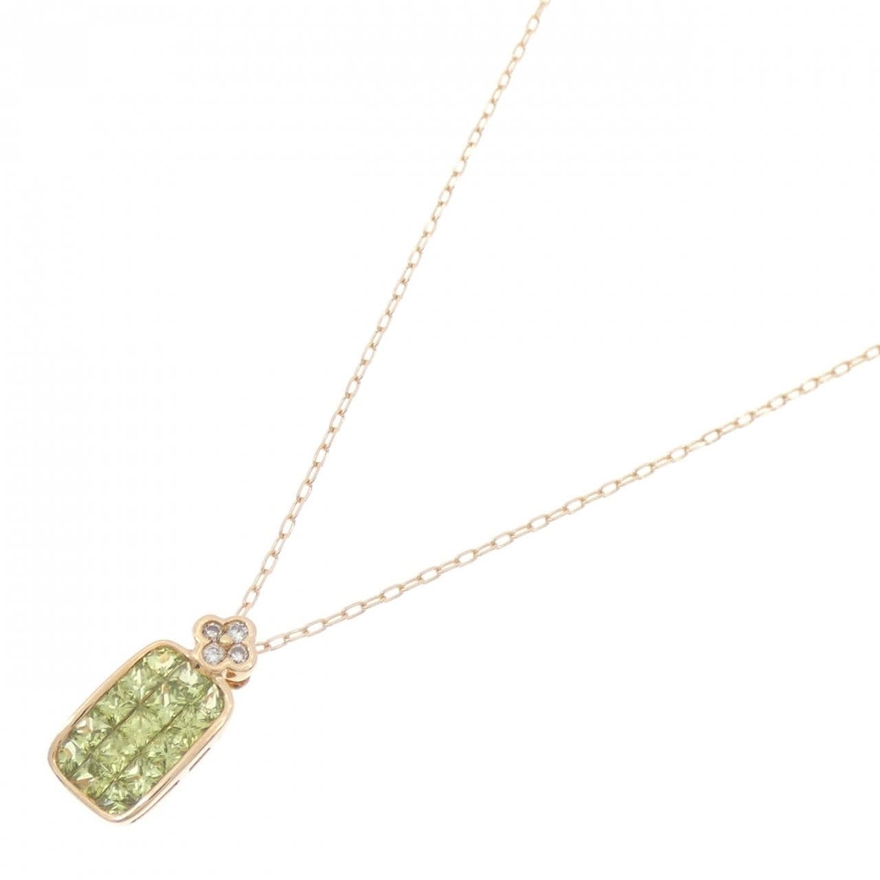 K18PG Sapphire Necklace 0.83CT