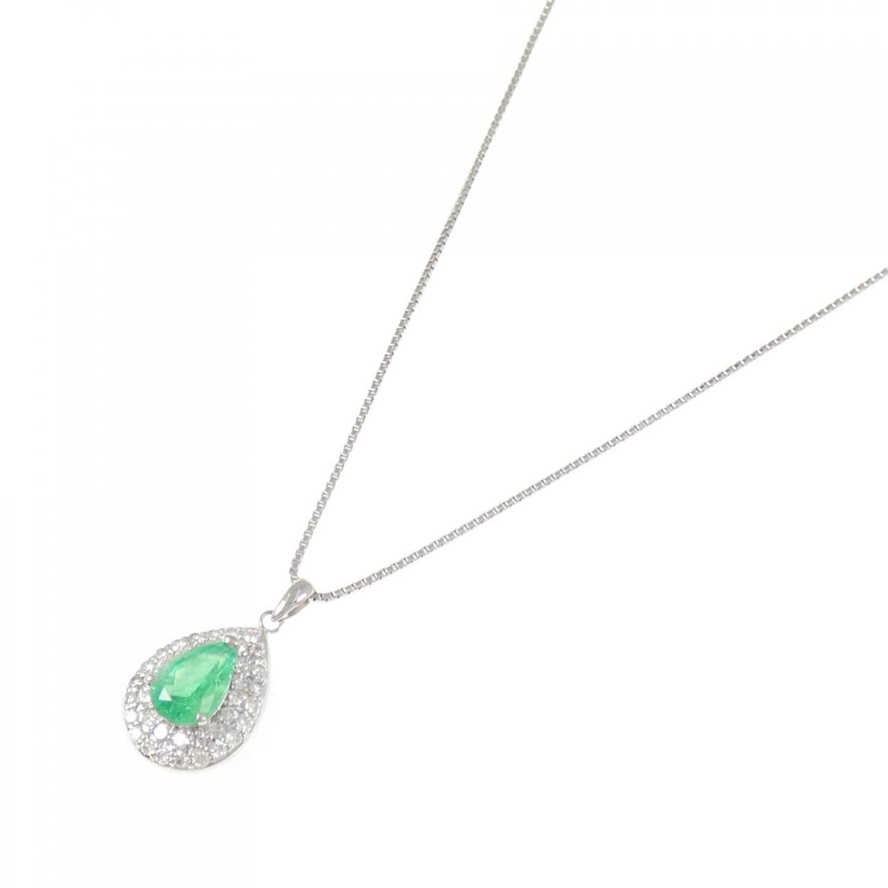 PT900/PT850 エメラルド ネックレス 1.47CT