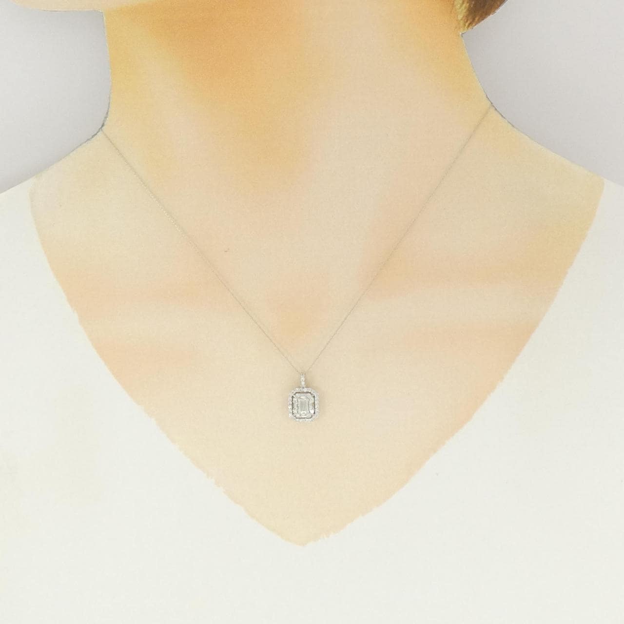 【新品】PT900/PT850 ダイヤモンド ネックレス 0.50CT