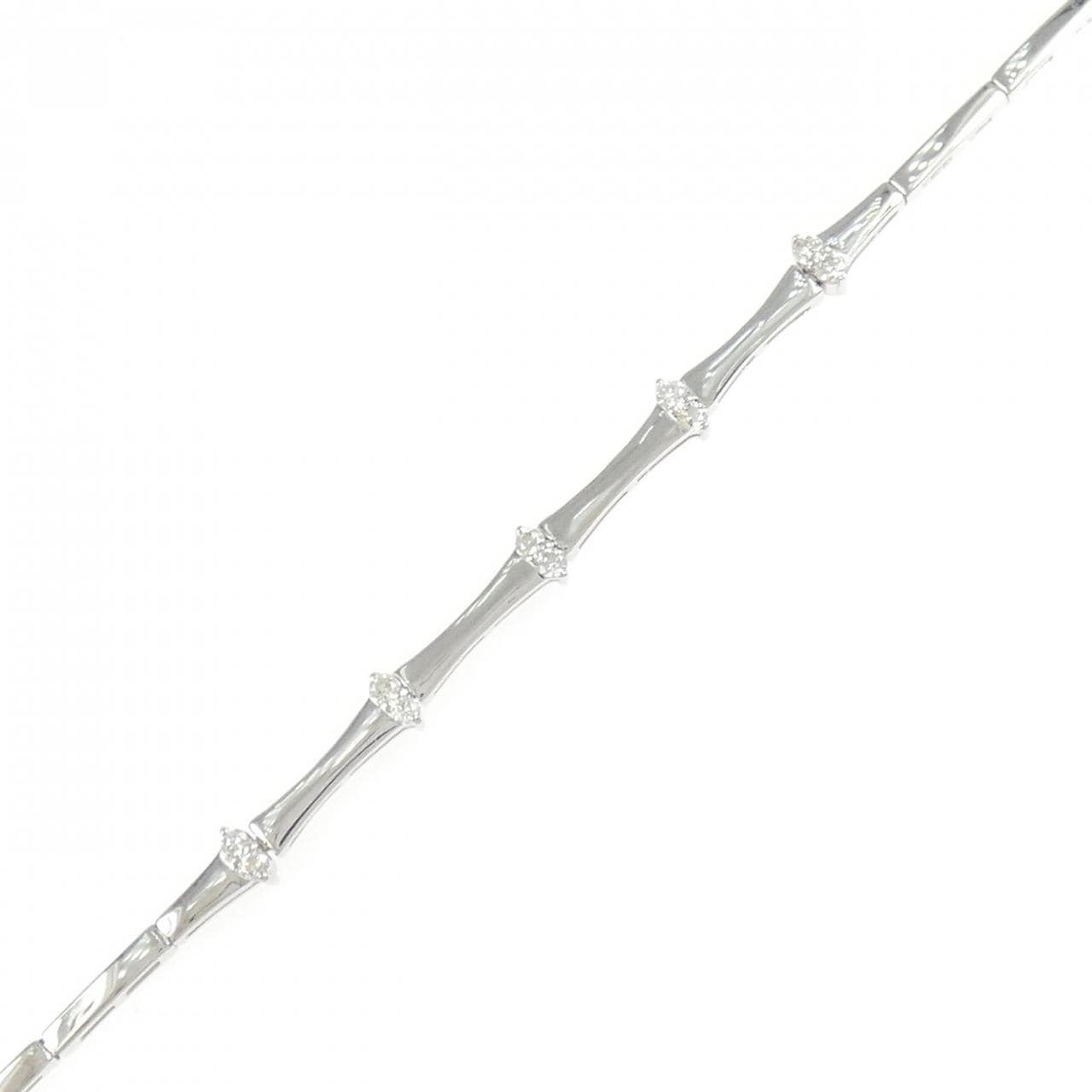 K18WG ダイヤモンド ブレスレット 0.20CT
