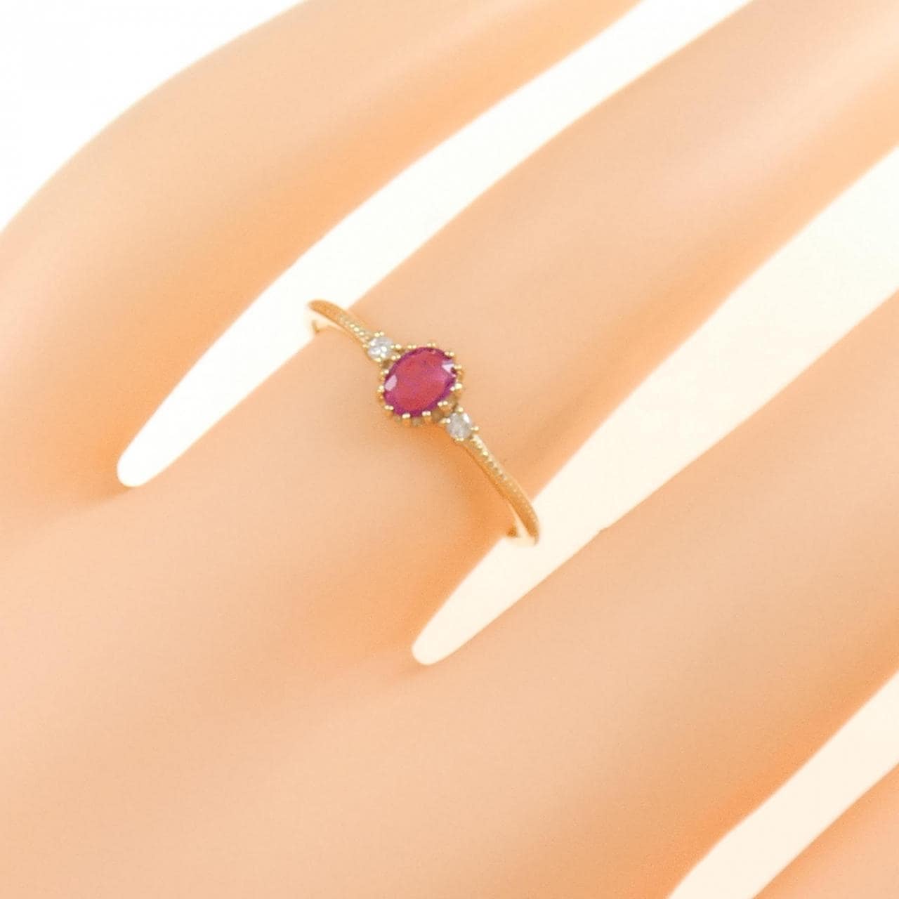 K10YG Ruby Ring