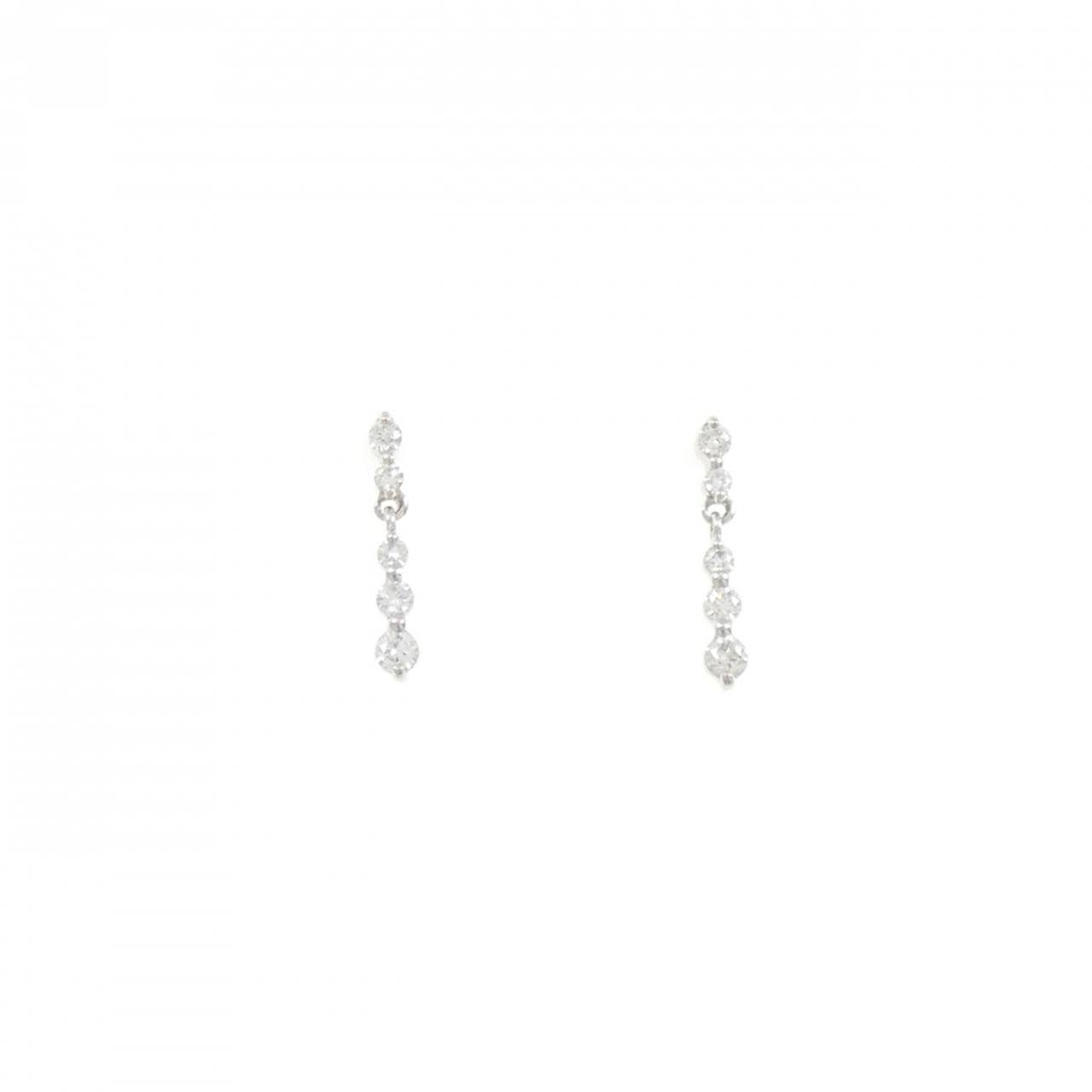 PT900 ダイヤモンド ピアス 0.16CT