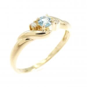 K18YG ブルートパーズ リング