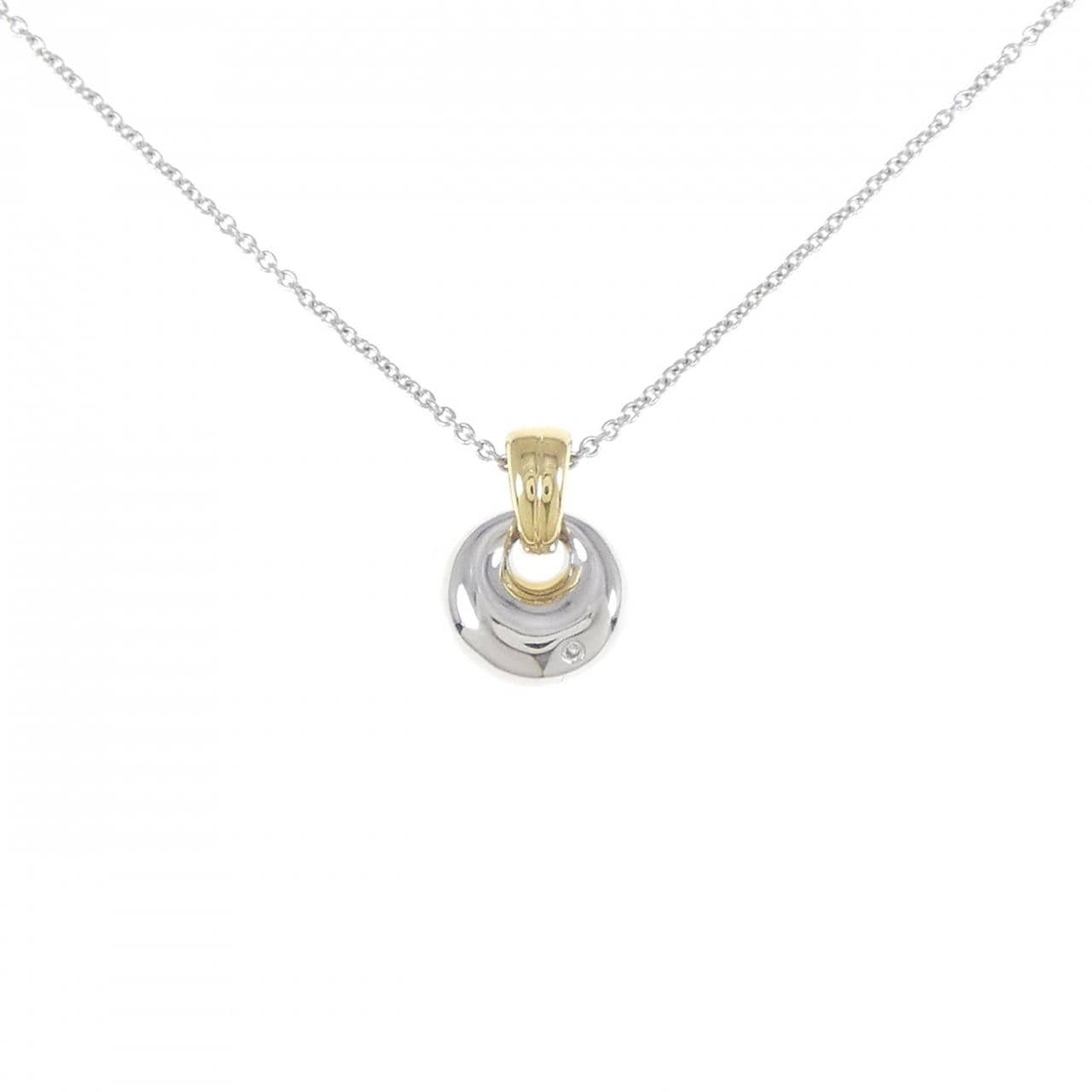 750YG/750WG Diamond Necklace 0.01CT